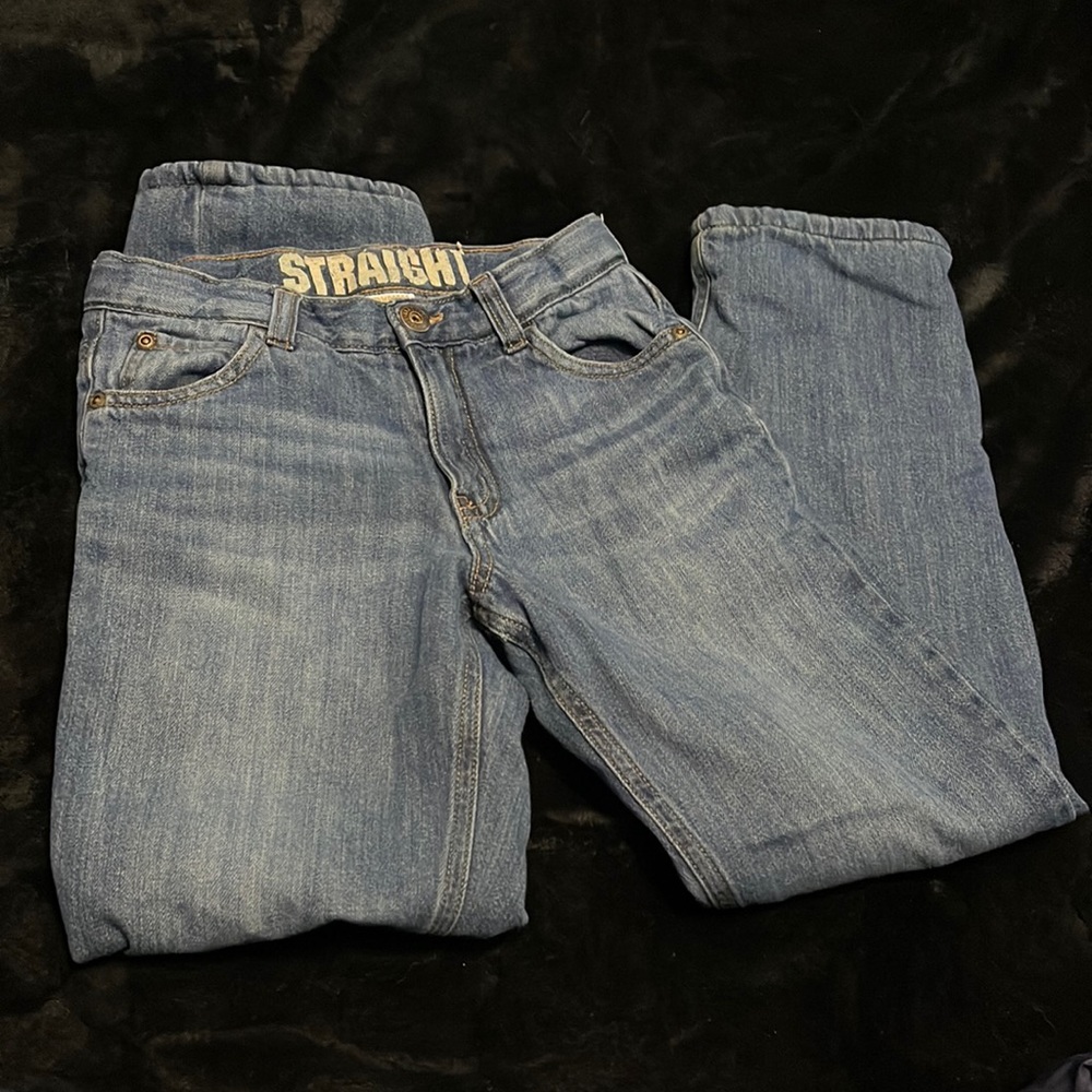 Gymboree Boys Fleece Lined Straight Jeans Sz 10